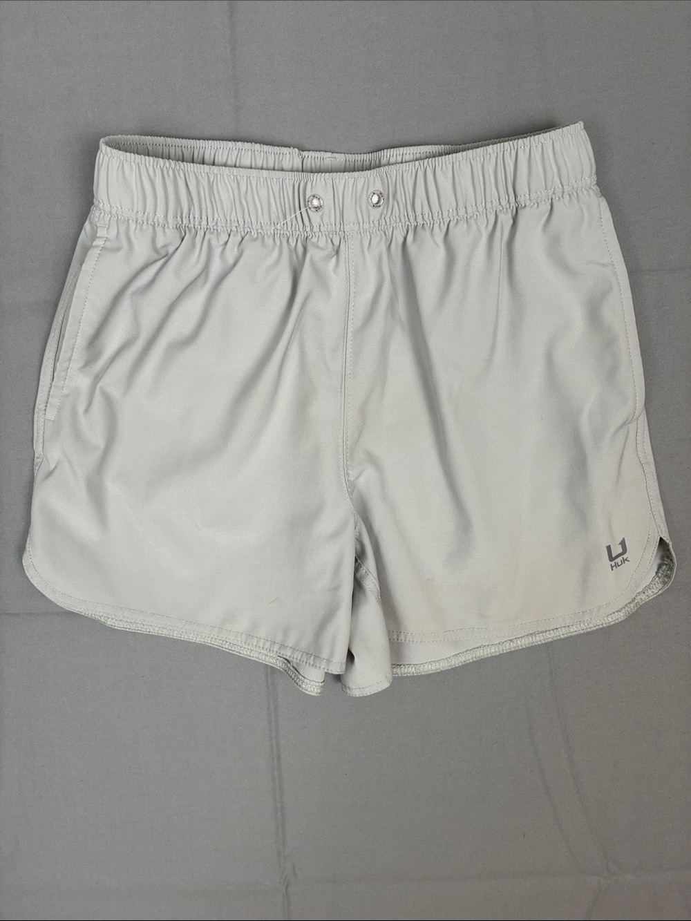 Huk Women's Small Light Gray Performance Athletic Shorts Athletic Lacrosse